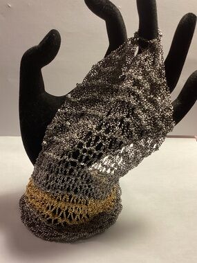Crocheted chain slave bracelet